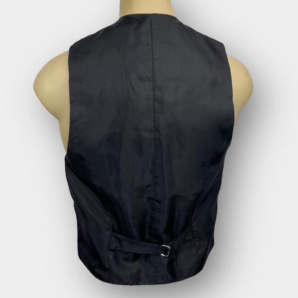 Protocol‎ Black White Houndstooth Vest Size 36 Classic Button Front Formal - Picture 3 of 7